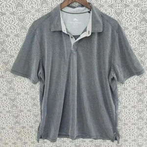 Tommy Bahama Polo Men's Shirt XL Gray/ Silver